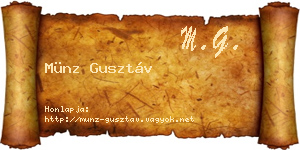 Münz Gusztáv névjegykártya